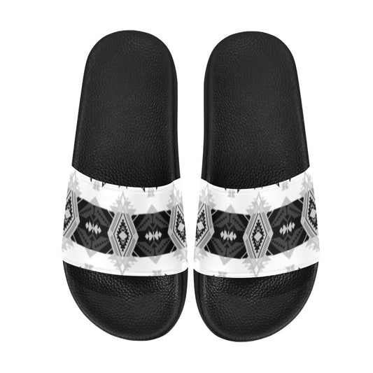 Sovereign Nation Black and White Men's Slide Sandals