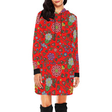 Load image into Gallery viewer, Berry Pop Fire Hoodie Dress
