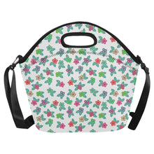 Load image into Gallery viewer, Berry Flowers White Neoprene Lunch Bag/Large
