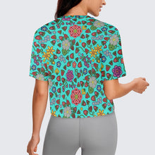 Load image into Gallery viewer, Berry Pop Turquoise Crop Top
