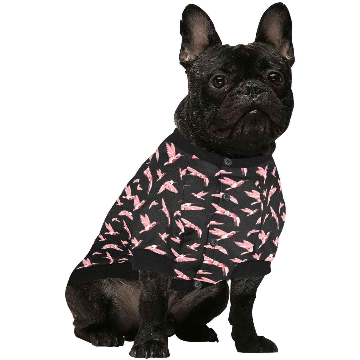 Strawberry Black Pet Dog Round Neck Shirt