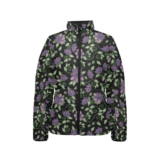Beaded Rose Stand Collar Jacket