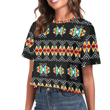 Load image into Gallery viewer, Sacred Trust Black Crop Top
