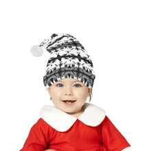 Load image into Gallery viewer, Between the Mountains White and Black Santa Hat
