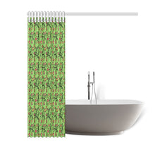 Load image into Gallery viewer, LightGreen Yellow Star Shower Curtain 60&quot;x72&quot;
