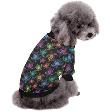 Load image into Gallery viewer, Neon Floral Turtle Pet Dog Round Neck Shirt
