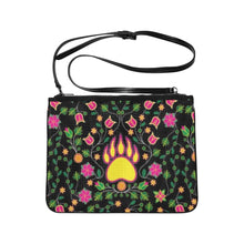 Load image into Gallery viewer, Floral Bearpaw Pink and Yellow Slim Clutch Bag
