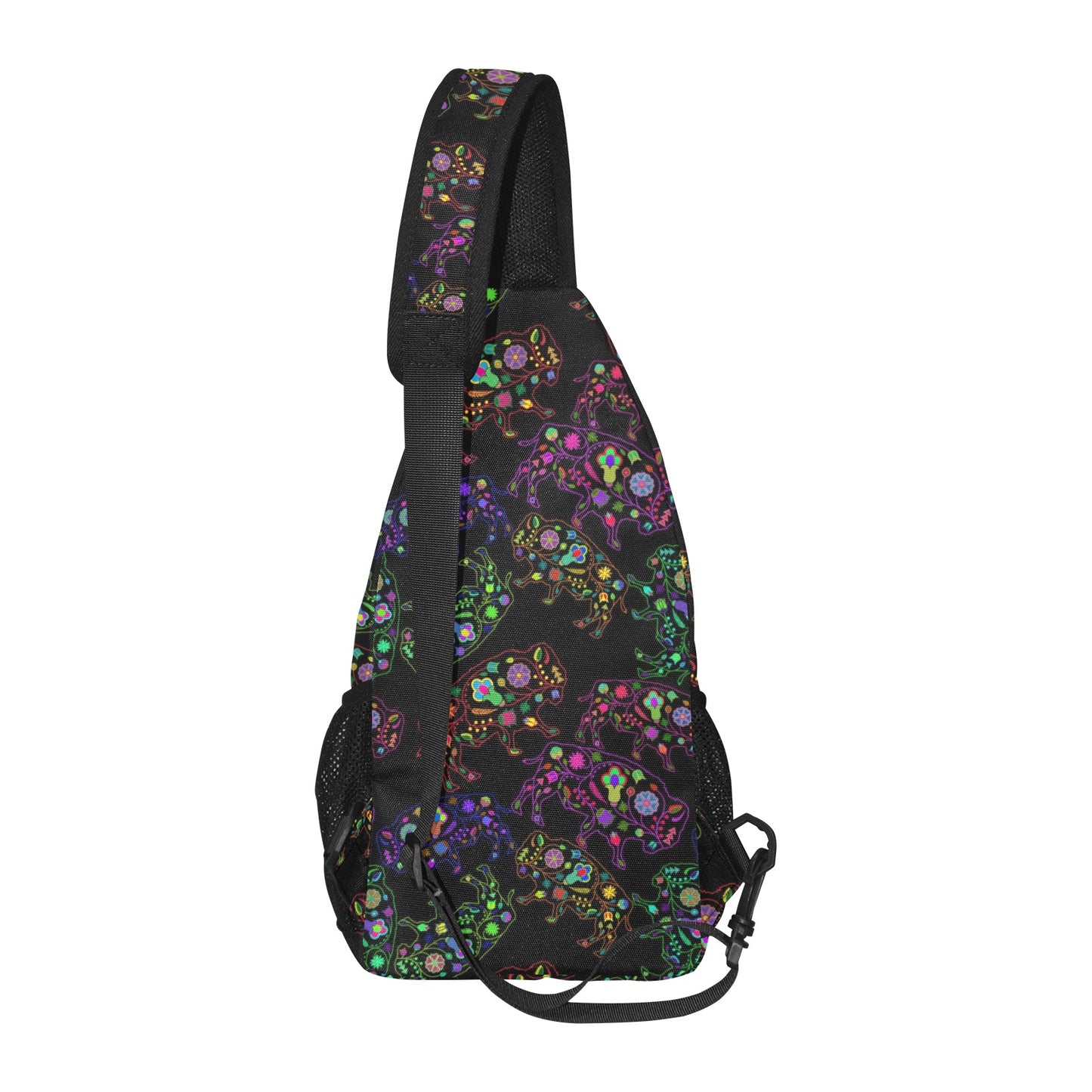 Neon Floral Buffalos Chest Bag