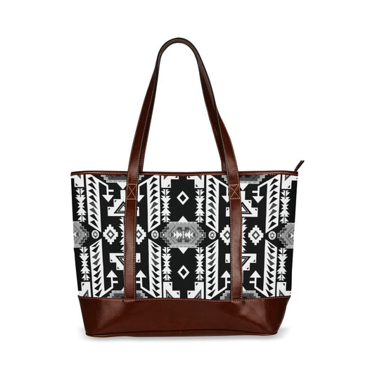 Chiefs Mountain Black and White Tote Handbag