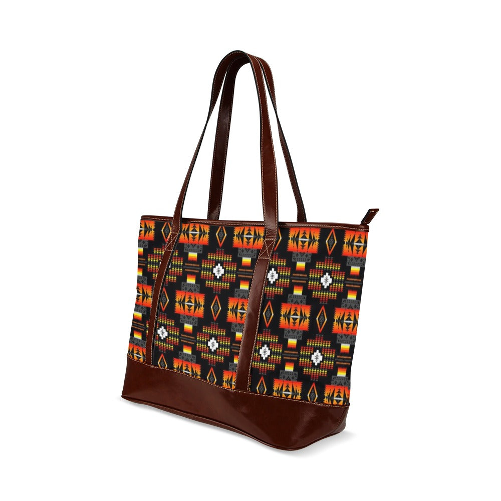 Seven Tribes Black Tote Handbag