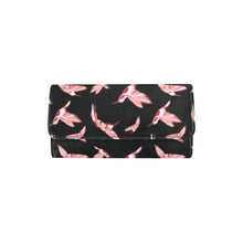 Load image into Gallery viewer, Strawberry Black Women&#39;s Trifold Wallet
