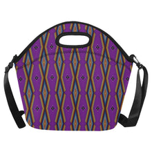 Load image into Gallery viewer, Diamond in the Bluff Purple Neoprene Lunch Bag/Large
