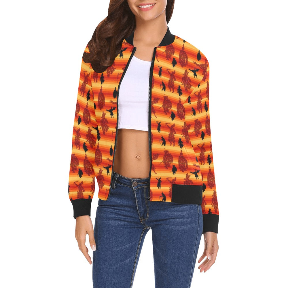 Dancers Brown Bomber Jacket for Women