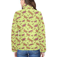 Load image into Gallery viewer, Gathering Lime Women&#39;s Stand Collar Padded Jacket
