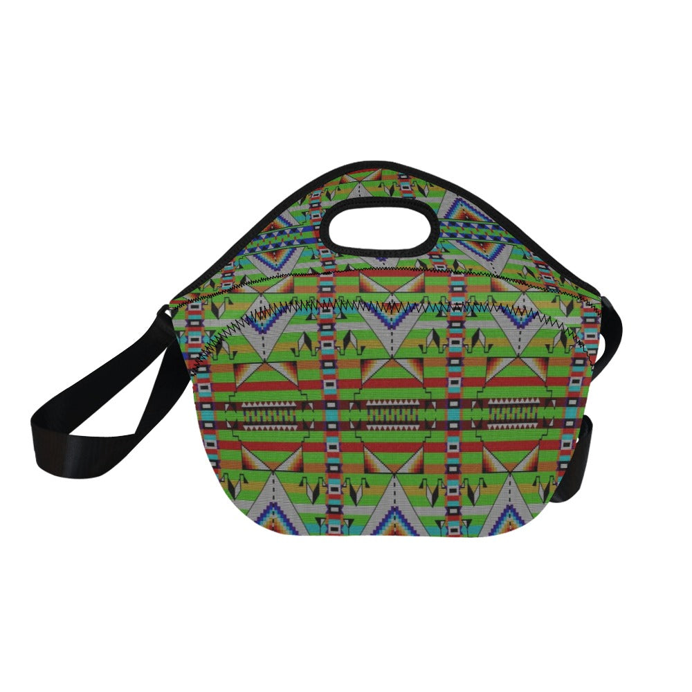 Medicine Blessing Lime Green Neoprene Lunch Bag/Large