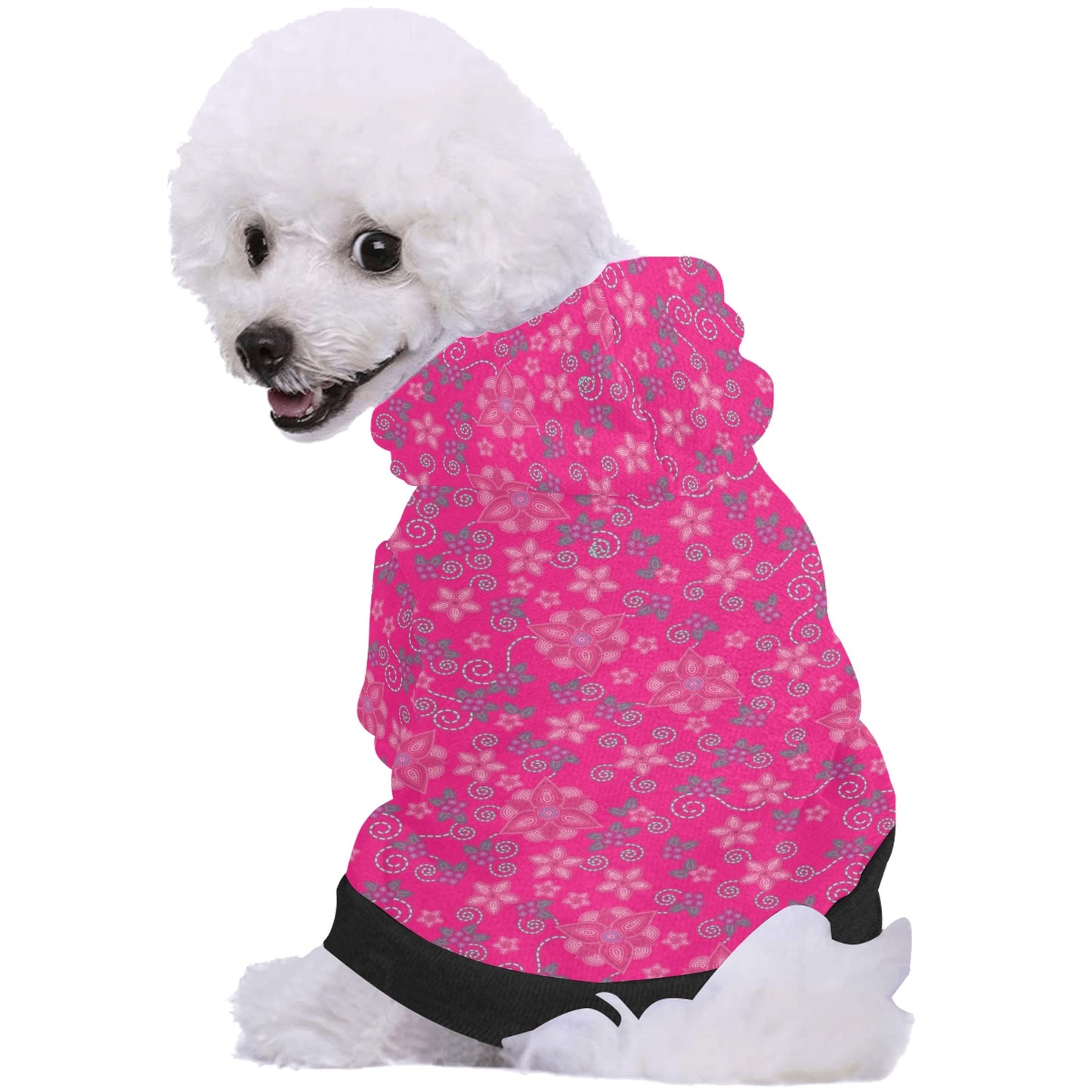 Berry Picking Pink Pet Dog Hoodie