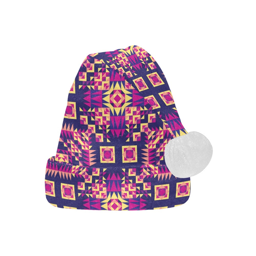 Kaleidoscope Bleu Santa Hat