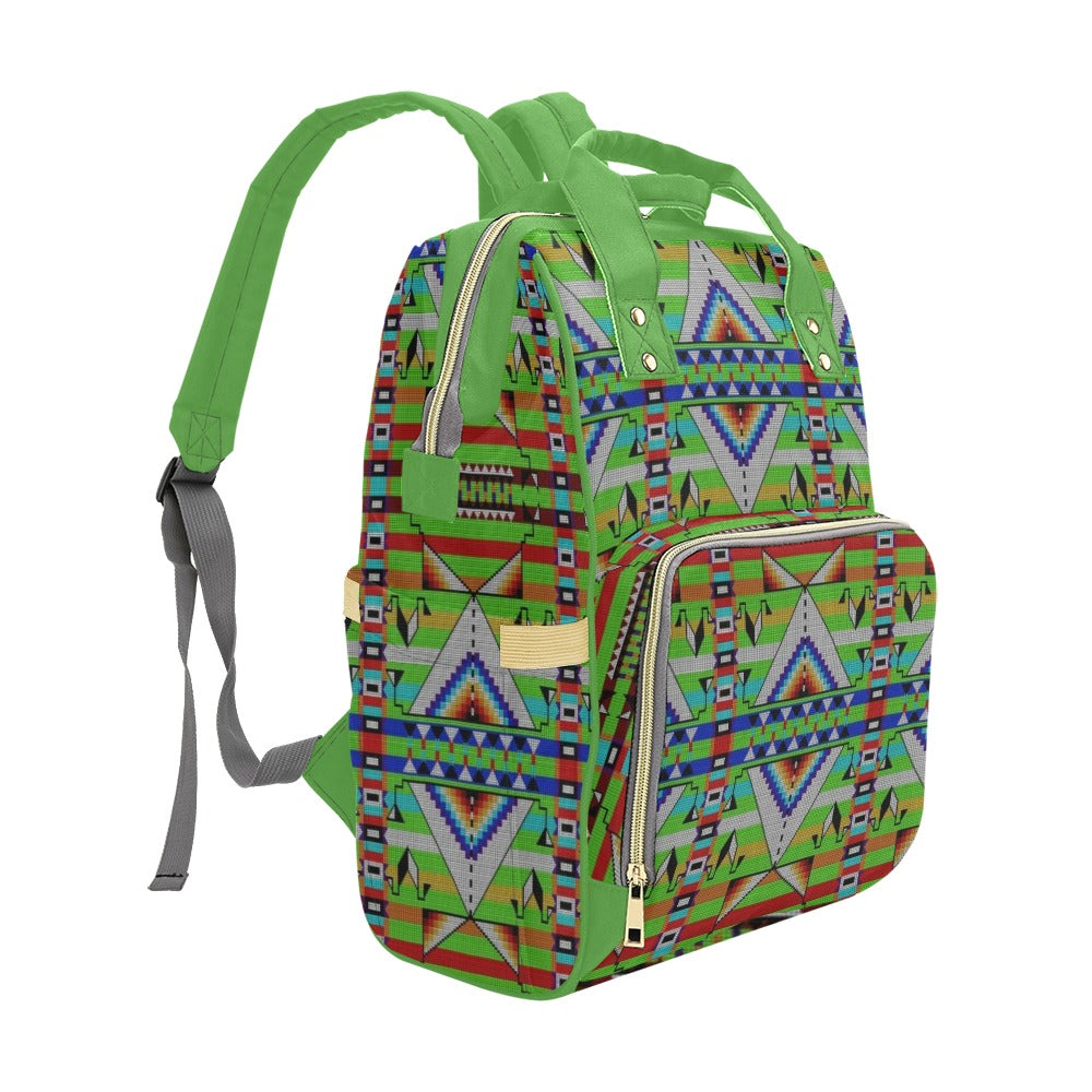 Medicine Blessing Lime Green Multi-Function Diaper Backpack/Diaper Bag