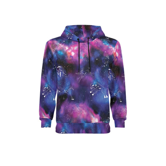 Animal Ancestors 1 Blue and Pink Fleece Hoodie