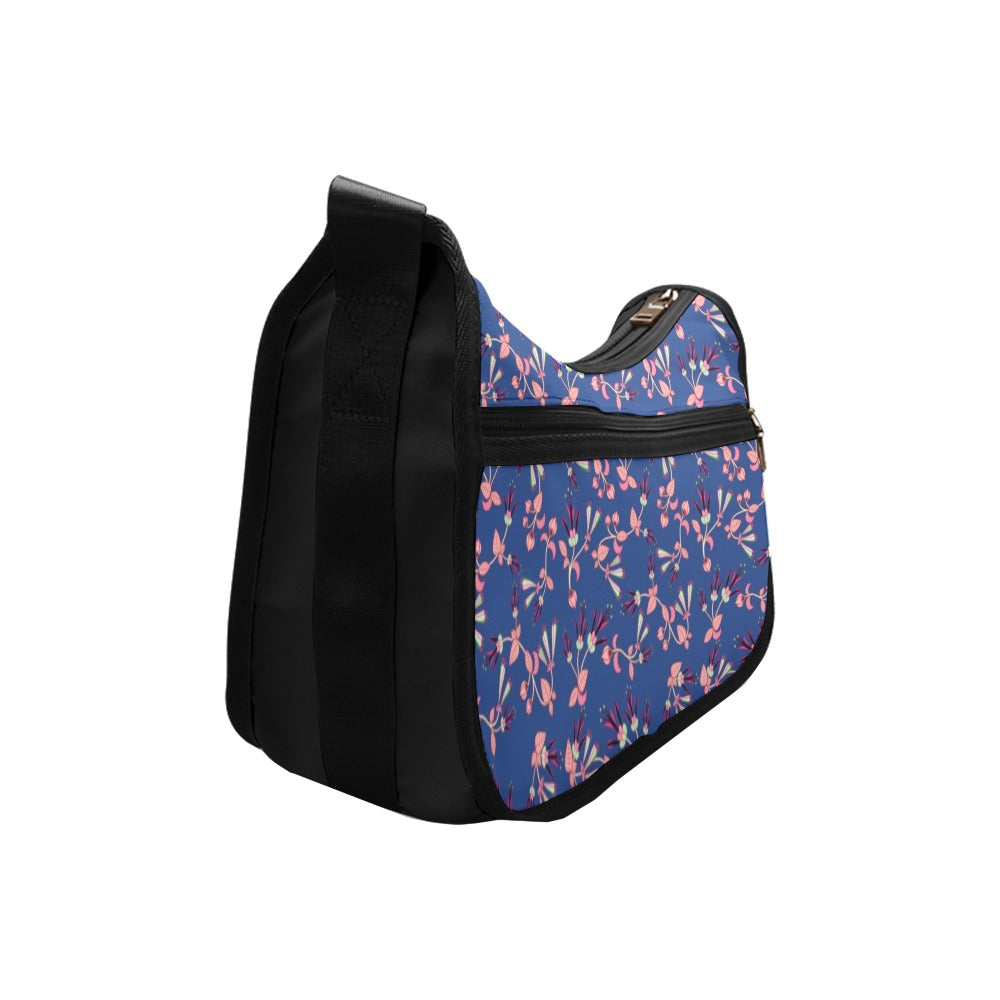 Swift Floral Peach Blue Crossbody Bags