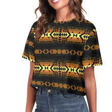 Load image into Gallery viewer, Black Rose Spring Canyon Tan Crop Top
