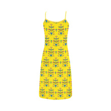 Load image into Gallery viewer, Dakota Damask Yellow Alcestis Slip Dress
