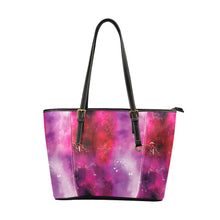 Load image into Gallery viewer, Animal Ancestors 8 Gaseous Clouds Pink and Red Leather Tote Bag
