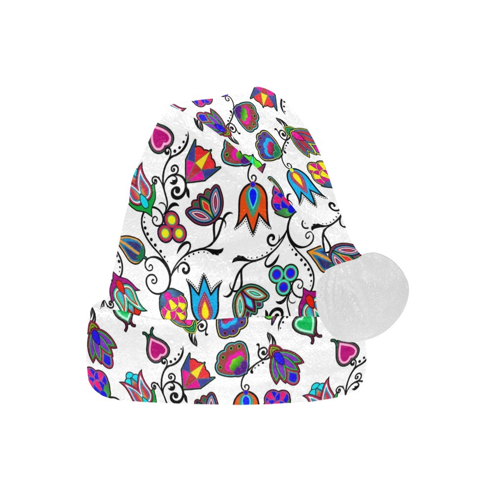 Indigenous Paisley White Santa Hat