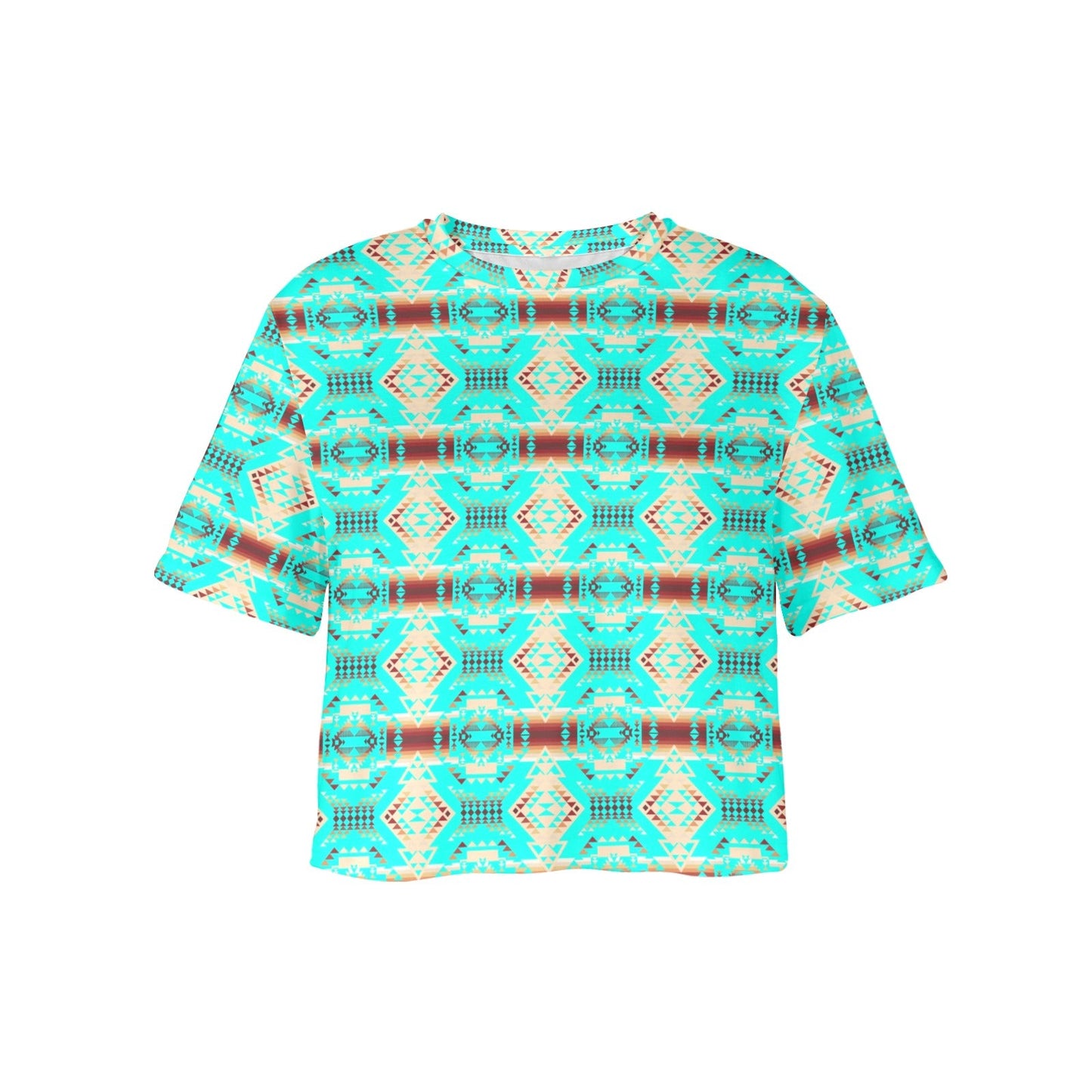 Gathering Earth Turquoise Crop Top