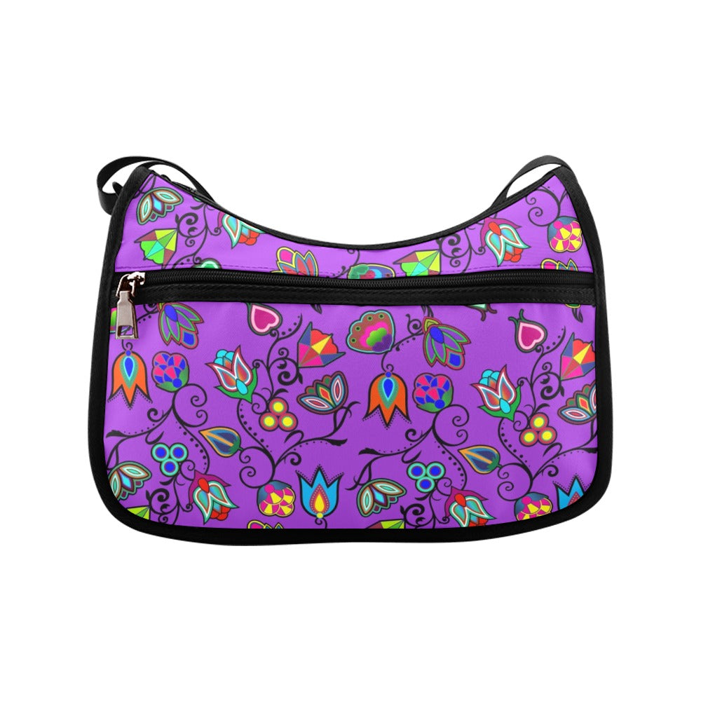 Indigenous Paisley Dark Orchid Crossbody Bags