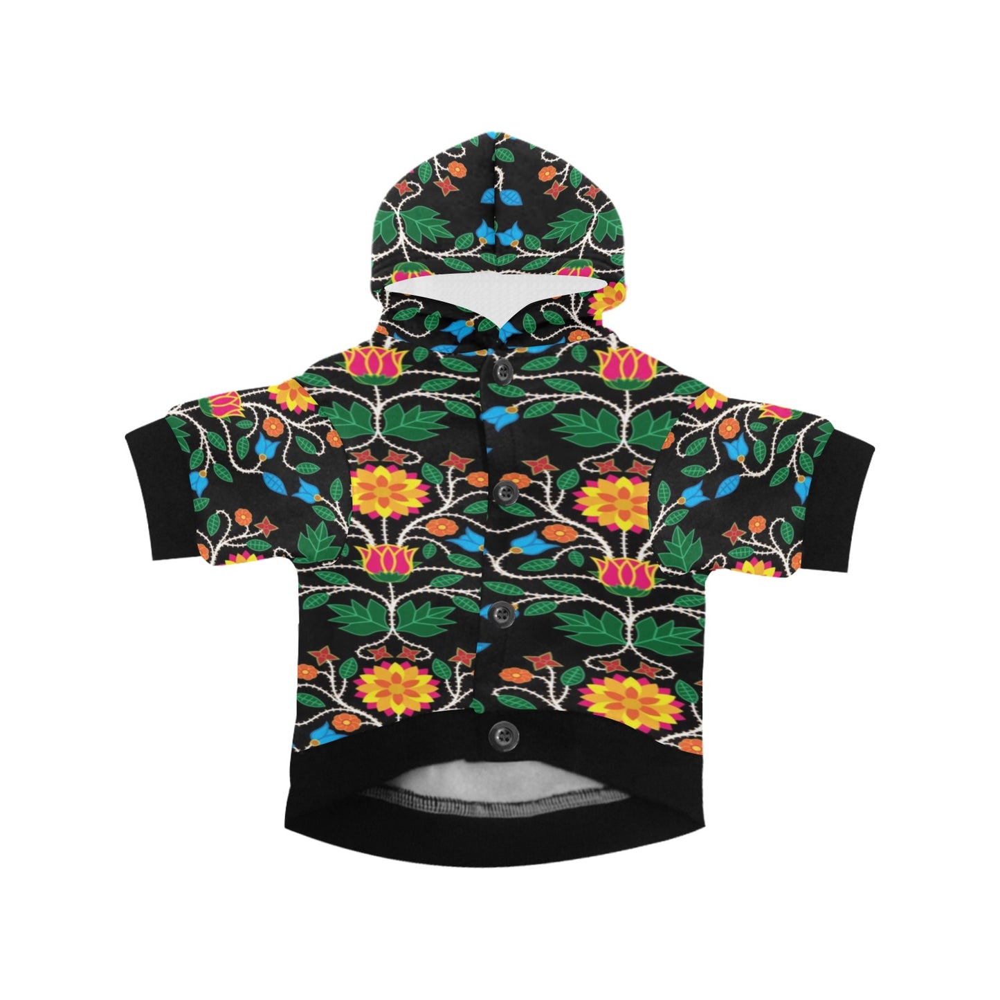 Floral Beadwork Four Clans Pet Dog Hoodie