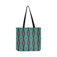 Load image into Gallery viewer, Diamond in the Bluff Turquoise Reusable Shopping Bag
