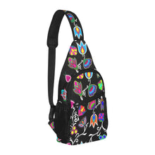 Load image into Gallery viewer, Indigenous Paisley Black Chest Bag
