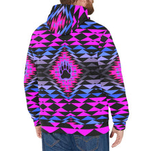 Load image into Gallery viewer, Sunset Bearpaw Blanket Pink Men&#39;s Long Sleeve Fleece Hoodie
