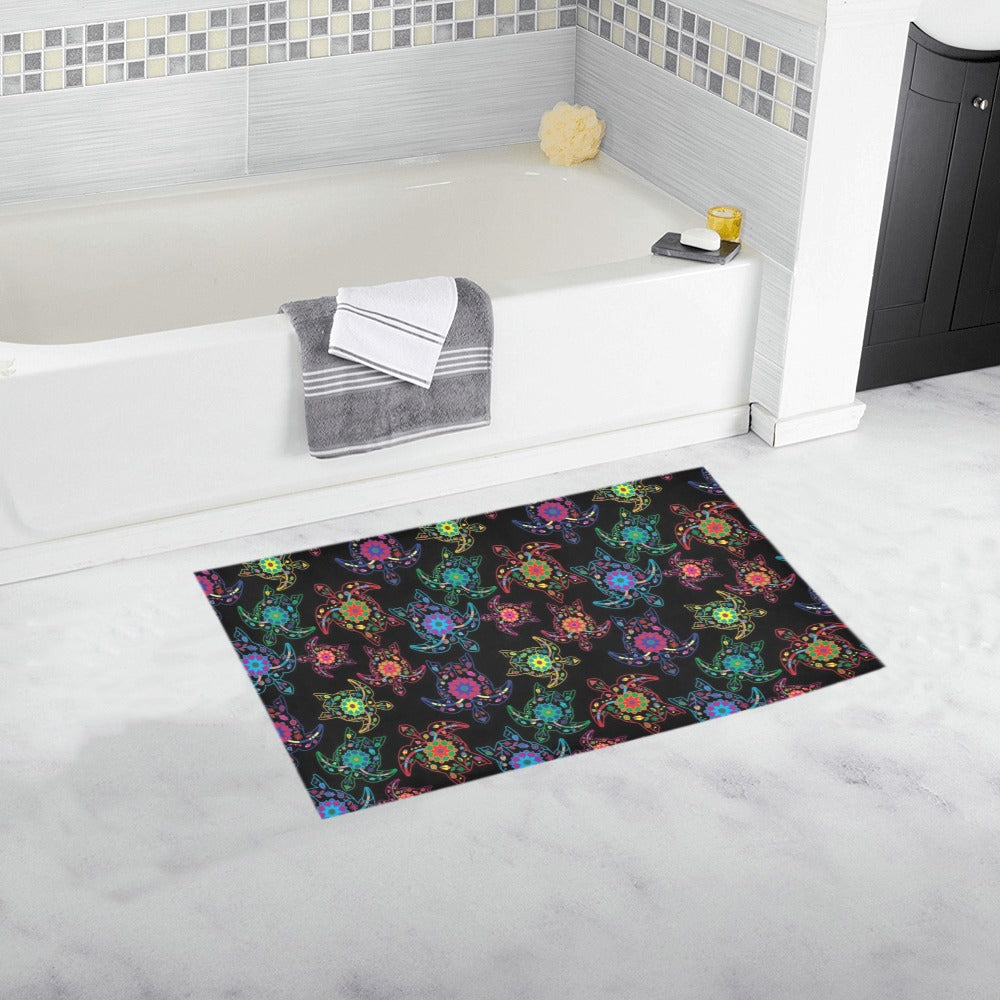 Neon Floral Turtle Bath Rug 16''x 28''