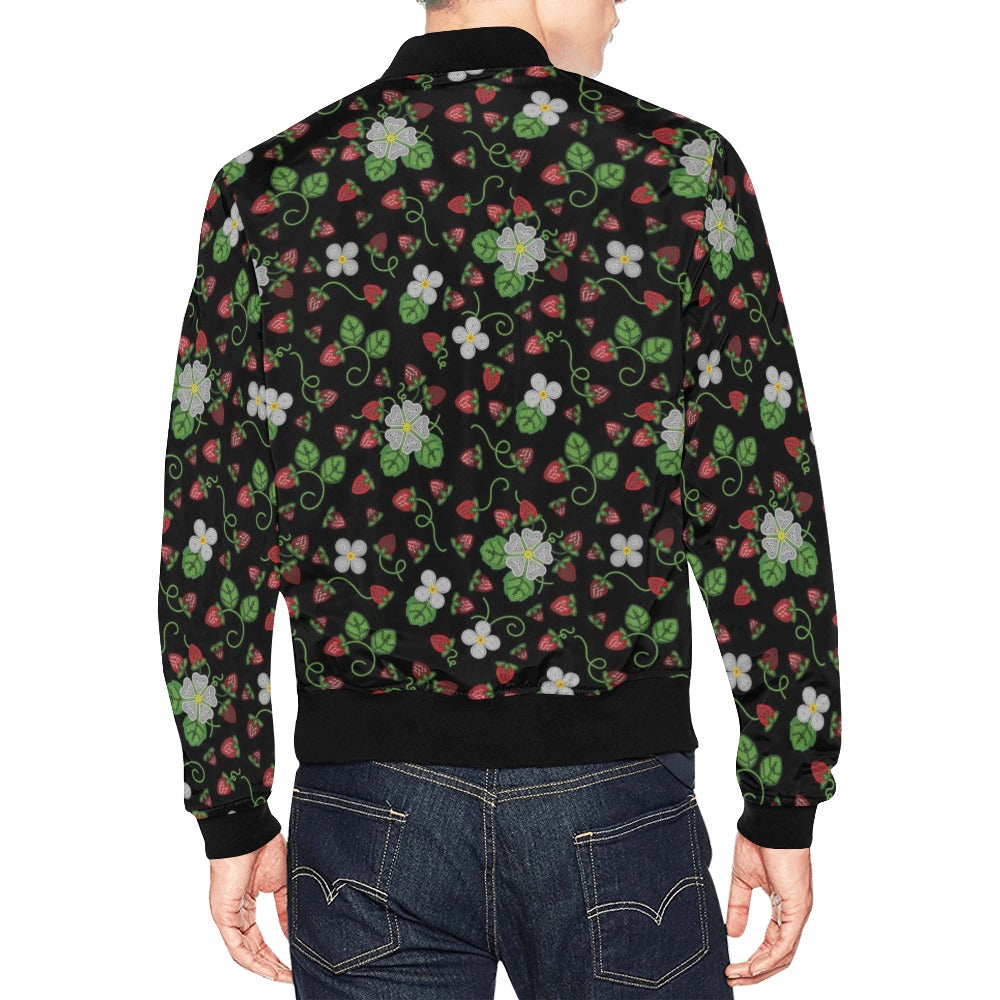 Strawberry Dreams Midnight Bomber Jacket for Men