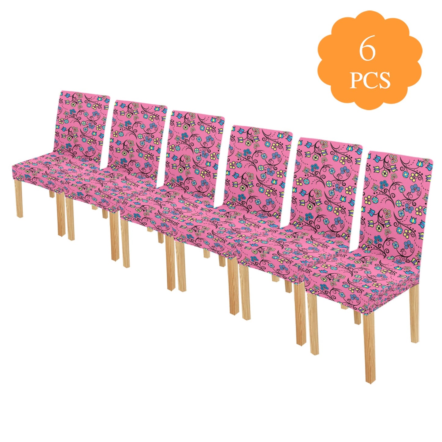 Blue Trio Bubblegum Chair Cover (Pack of 6)