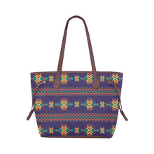 Load image into Gallery viewer, Dreams of Ancestors Indigo Clover Canvas Tote Bag
