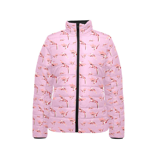 Strawberry Pink Stand Collar Jacket