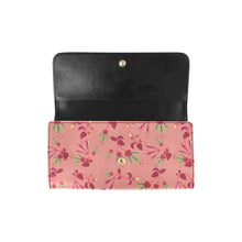 Load image into Gallery viewer, Swift Floral Peach Rouge Remix Women&#39;s Trifold Wallet
