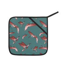 Load image into Gallery viewer, Red Swift Turquoise Oven Mitt &amp; Pot Holder
