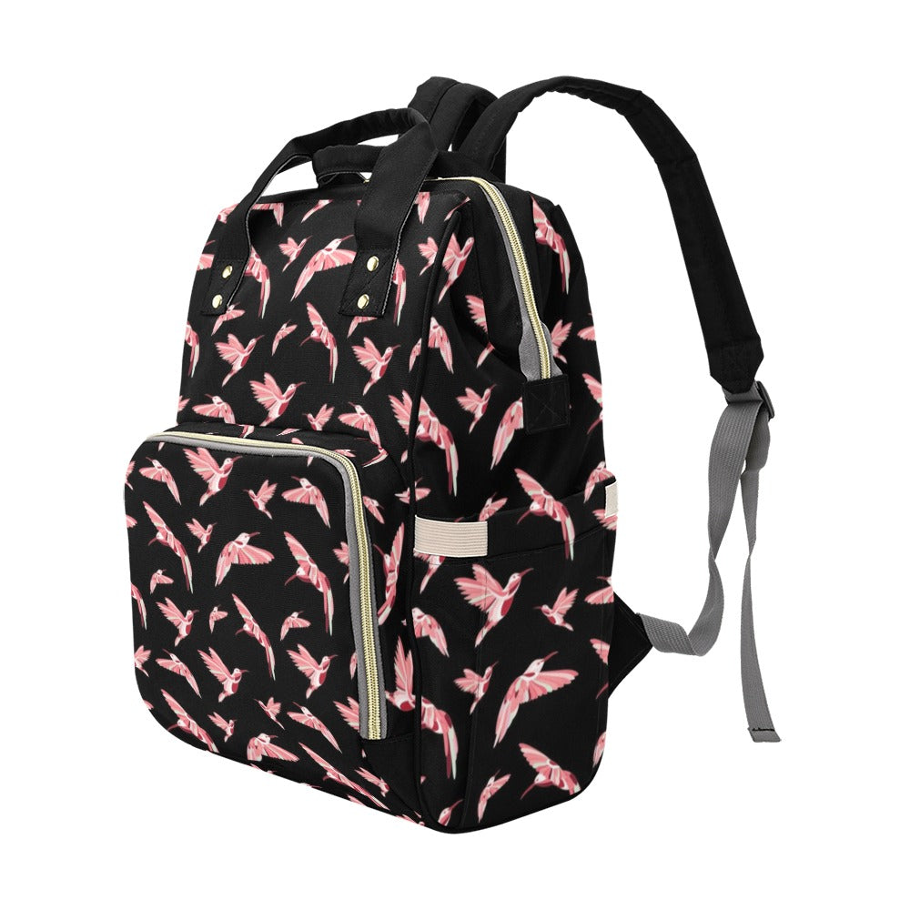 Strawberry Black Multi-Function Diaper Backpack/Diaper Bag