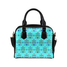 Load image into Gallery viewer, Dakota Damask Turquoise Shoulder Handbag
