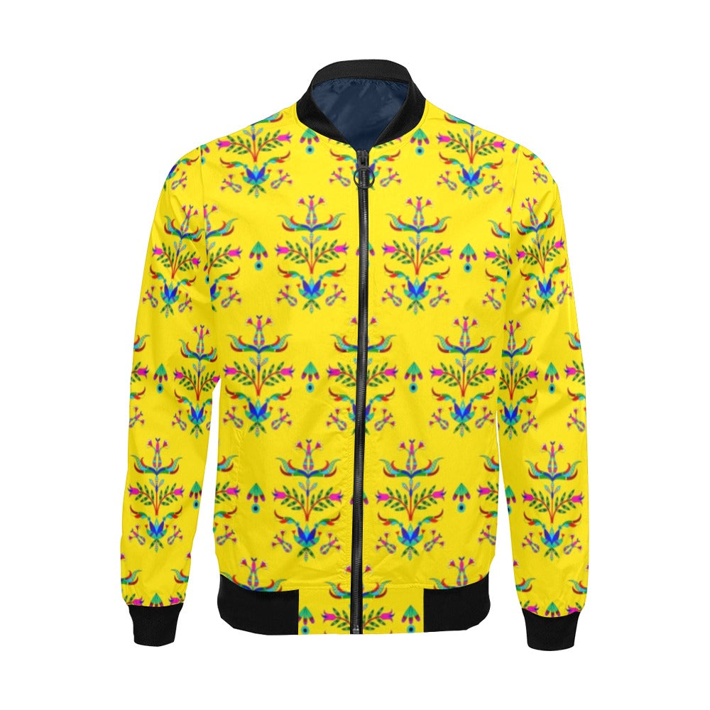 Dakota Damask Yellow Bomber Jacket for Men