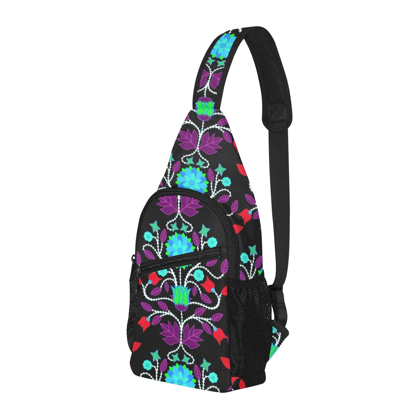 Floral Beadwork Four Clans Winter Chest Bag