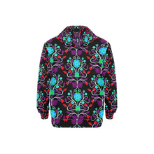 Load image into Gallery viewer, Floral Beadwork Four Clans Winter Men&#39;s Long Sleeve Fleece Hoodie
