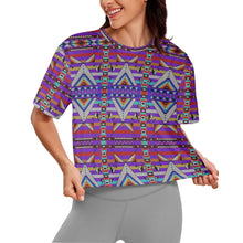 Load image into Gallery viewer, Medicine Blessing Purple Crop Top
