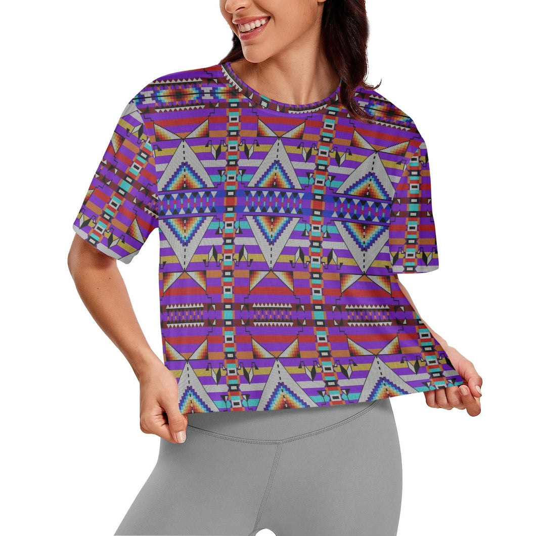 Medicine Blessing Purple Crop Top