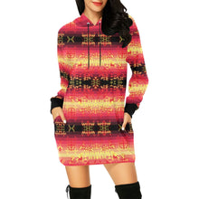 Load image into Gallery viewer, Soleil Fusion Rouge Hoodie Dress
