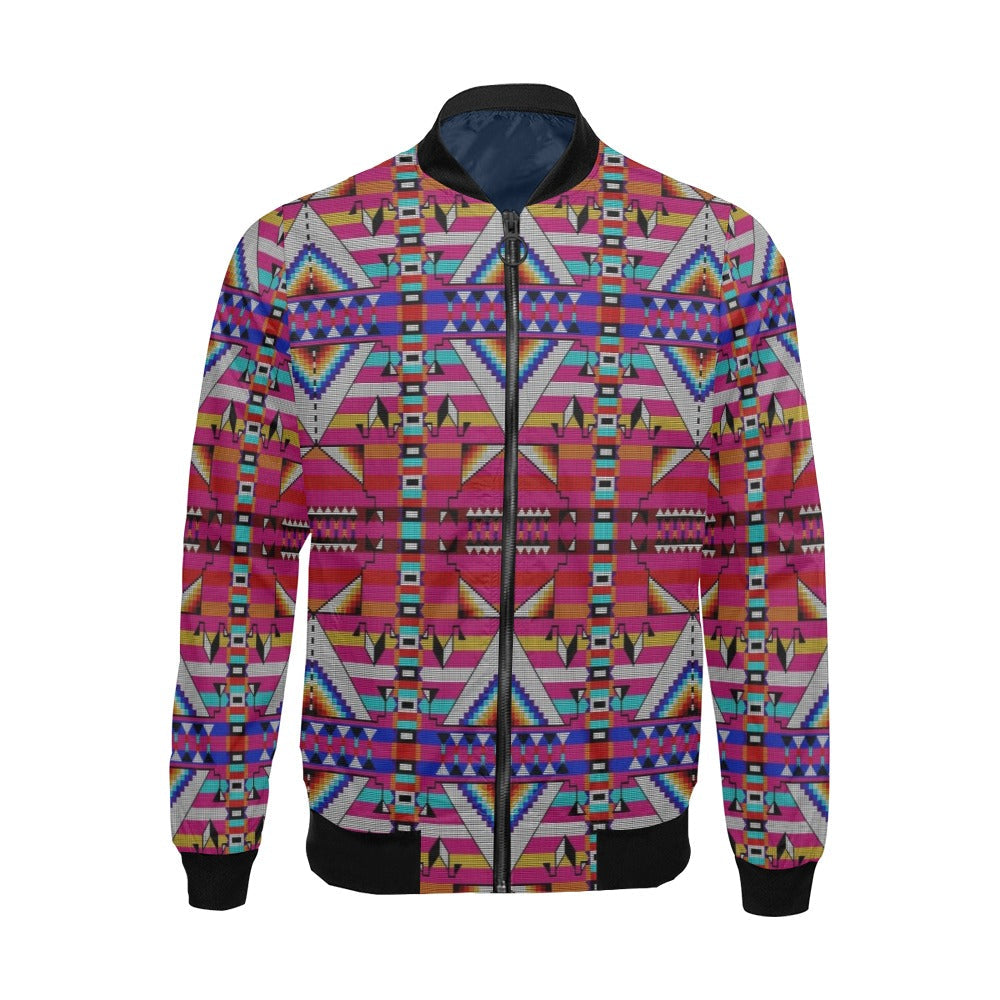 Medicine Blessing Pink Bomber Jacket for Men